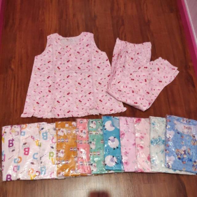 SUNLY KENSI CELANA PANJANG UK 22 , BAJU TIDUR SUNLY TANPA LENGAN CELANA PANJANG UK 22