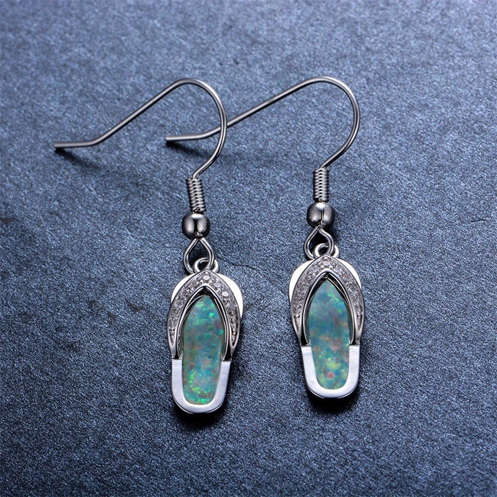 Hu Hu Hu Hu Hu Alat Bantu Pasang Kacamata♡ Anting Kait Gantung Wanita Desain Sandal Jepit Hias Berlian Imitasi Untuk Musim Panaspantaihadiah