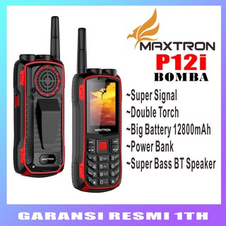 [Bayar Ditempat/COD] MAXTRON P12 BOMBA - HP Antena - HP Powerbank - Bluetooth Speaker