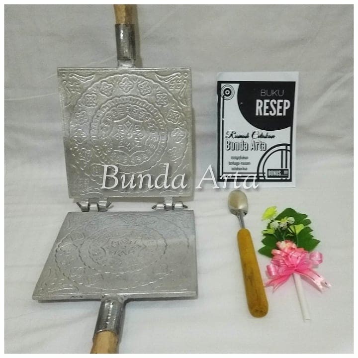 cetakan opak Gambir cetakan semprong cetakan kue gapit motif bunga tebal