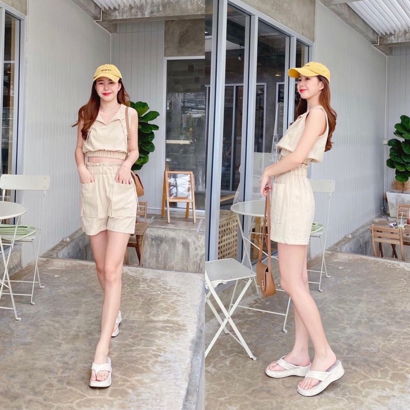 [FG] Breeze Summer Set Crop Top & Shorts SET6598-7