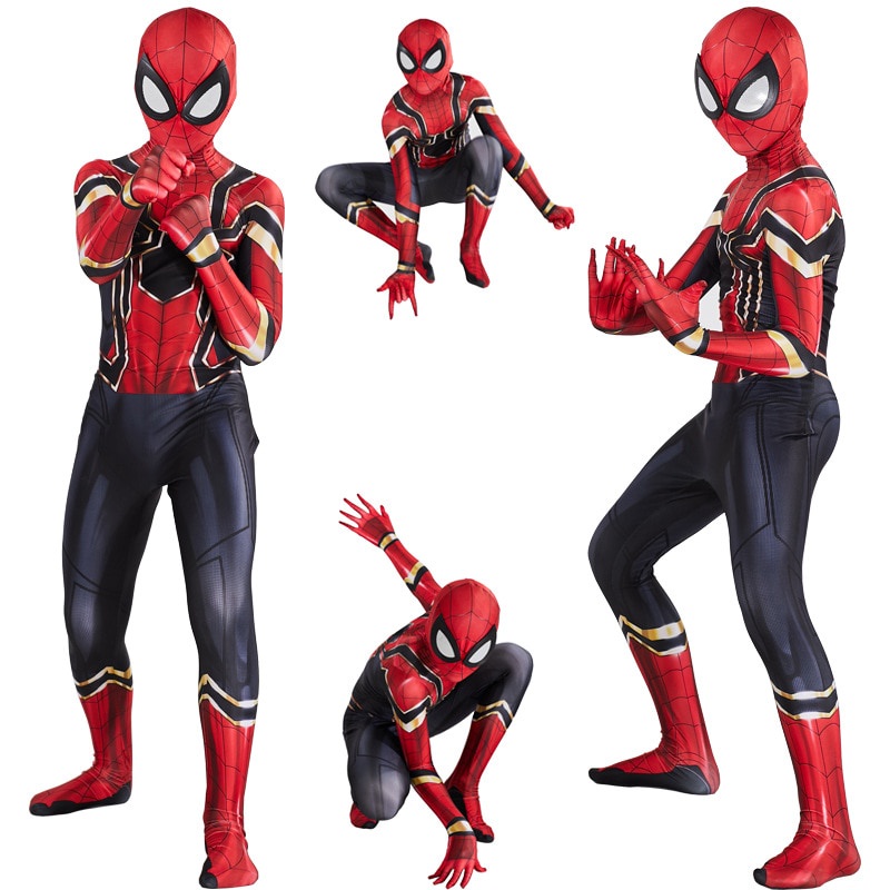 Kostum spiderman iron anak cosplay Baju Anak Kostum Superhero Beberapa gaya + Topeng