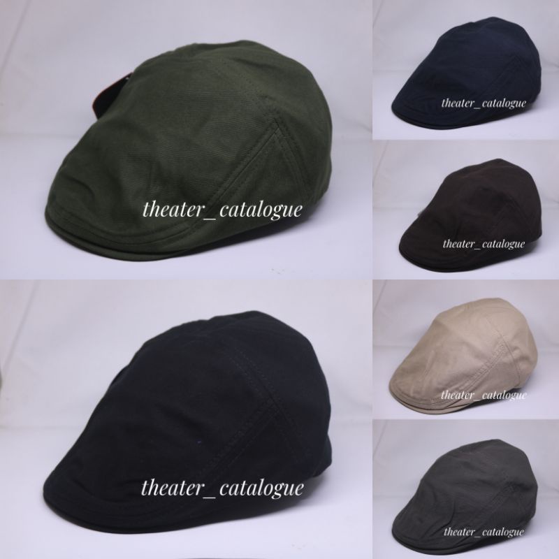 Grosir (SSC) Topi Polos Pet Topi Copet Patino Topi Flatcap Kanvas Polos Topi Pelukis Pria Distro