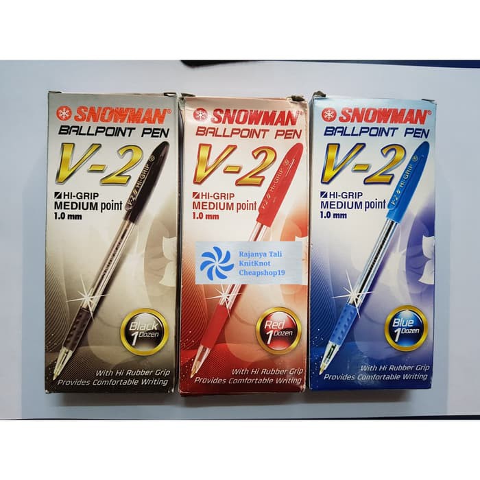 

Pulpen / Ballpoint Snowman V2 1.00mm V-2 Pena - Hitam RJT