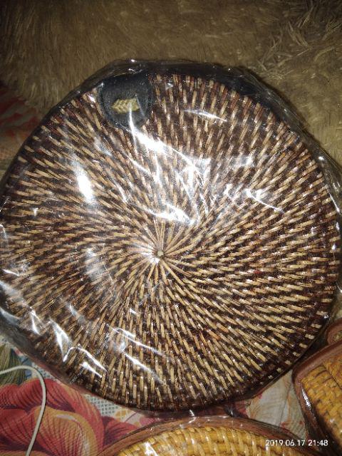 Tas Rotan Brown Diameter 18 Cm