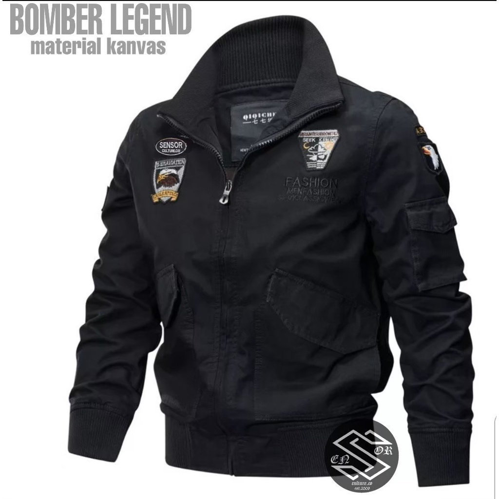 AKN- JAKET BOMBER PRIA / JAKET MOTOR CANVAS / JAKET BOMBER COWOK TERBARU ORIGINAL SENSOR