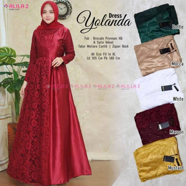 YOLANDA DRESS - BRACODE PREMIUM HQ & SATIN VELVET 1504