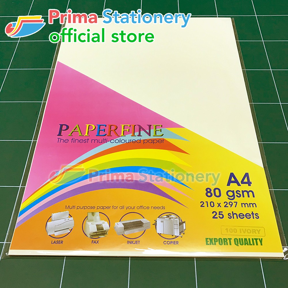 

Paperfine Kertas HVS Warna A4 Ivory Sinar Spectra IT 100
