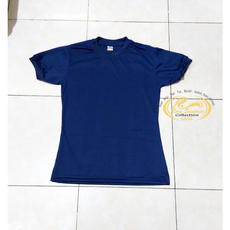 Kaos Olahraga Dalaman PDL TARUNA (Depan Polos) Warna Biru Dongker/Navy