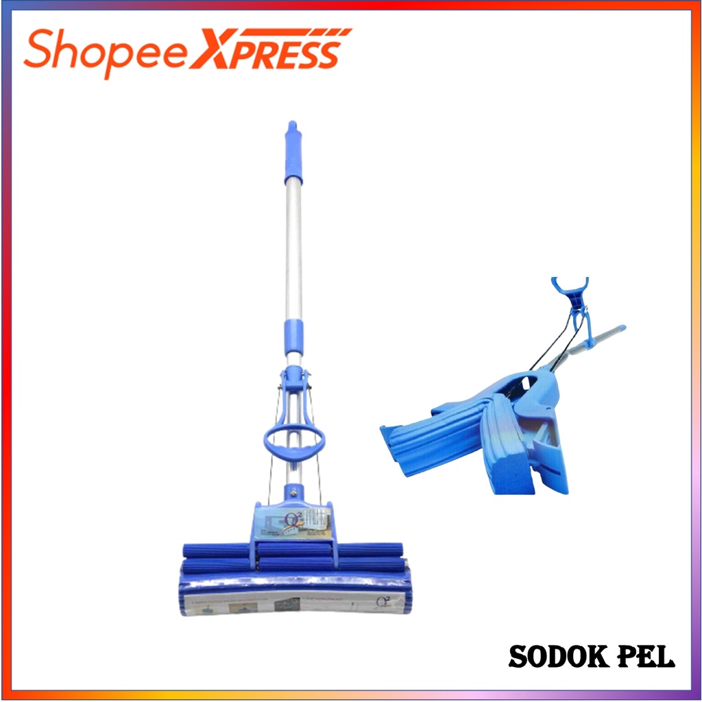 [ Bayar Di Tempat ] Alat Pel Lantai Pel Sodok Busa Q2 Pembersih Lantai Tongkat Pel Busa SEDIA JUGA A