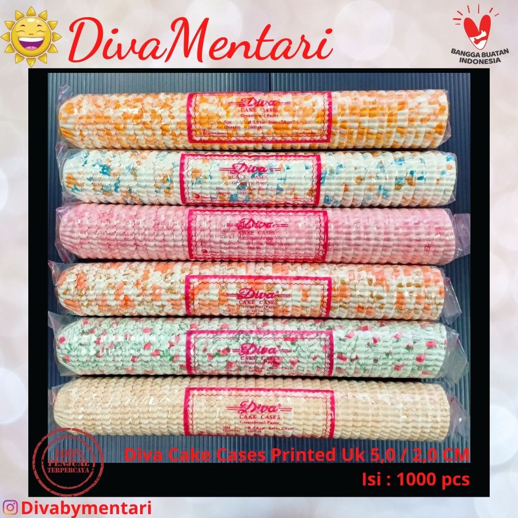 

Diva Cake Cases Printed Uk 5,0 / 2,0 CM