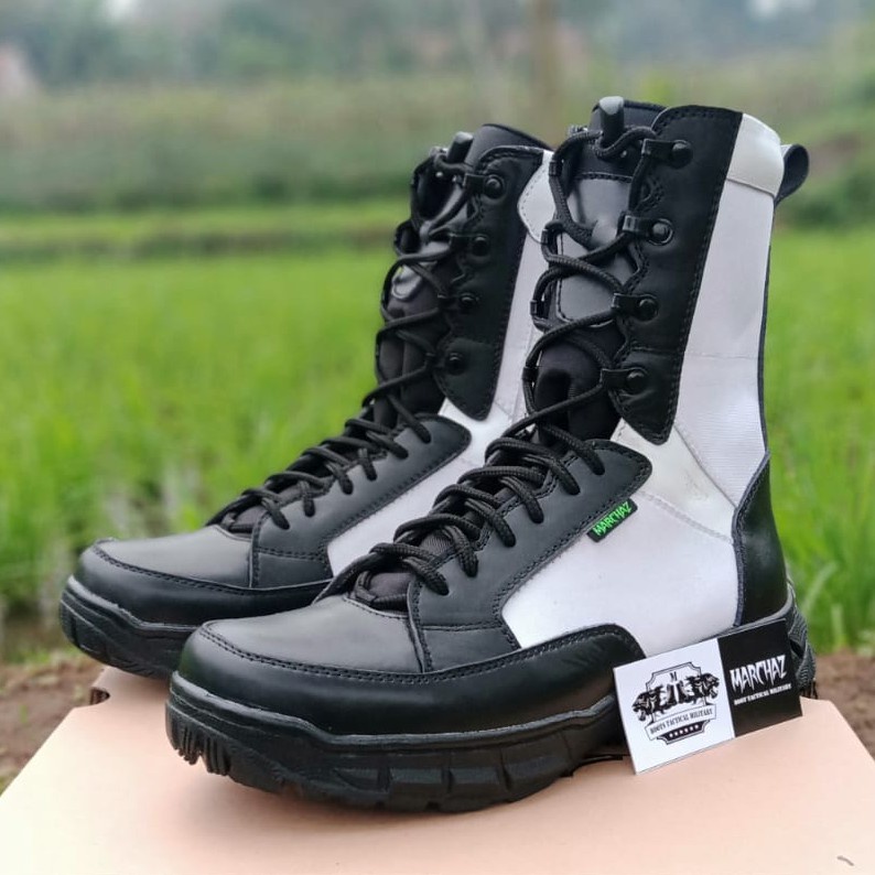 SEPATU PDL PROVOS TNI POLRI KULIT SAPI ASLI MERK MARCHAZ SEPATU PDL PROVOS TNI POLRI SECURITY SATPAM