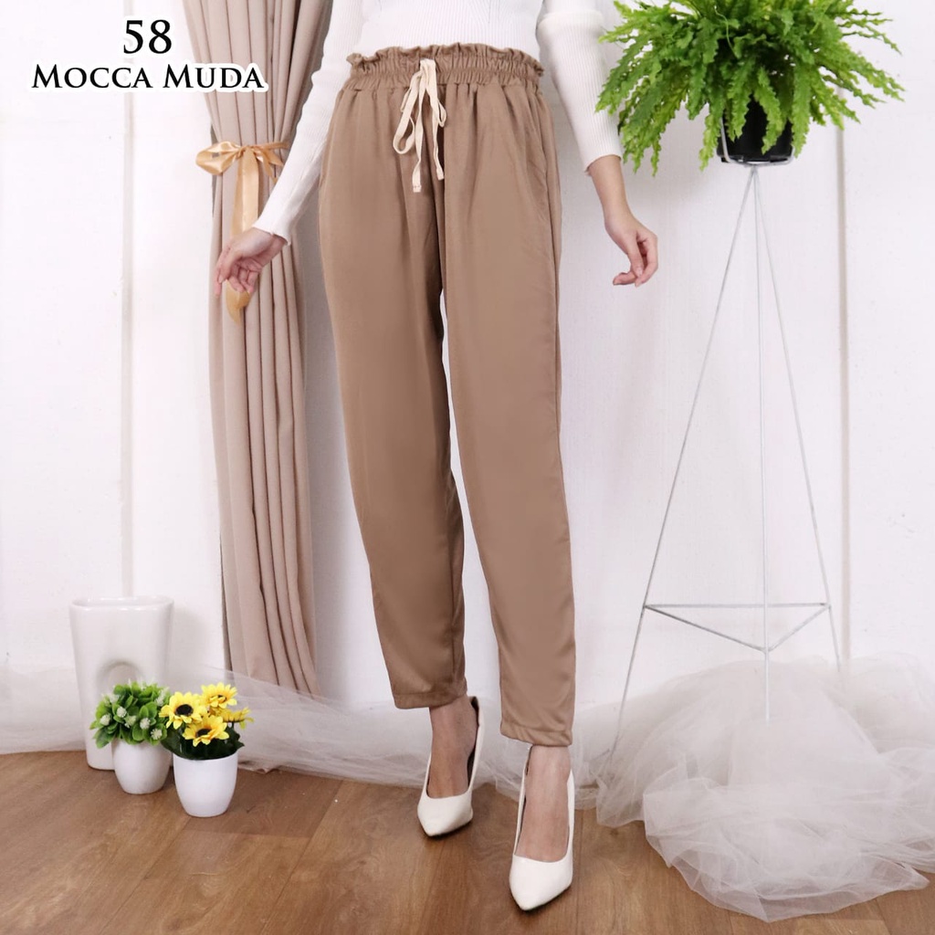 CELANA KULOT PANJANG WANITA KD 58 BAGGY PANTS LUVALINE SUPER MURAH KUALITAS BAGUS