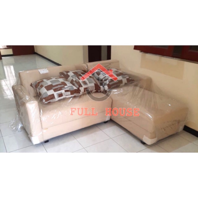 Sofa Santai Kursi Tamu Sudut Sofa L minimalis murah dengan bantal bagus