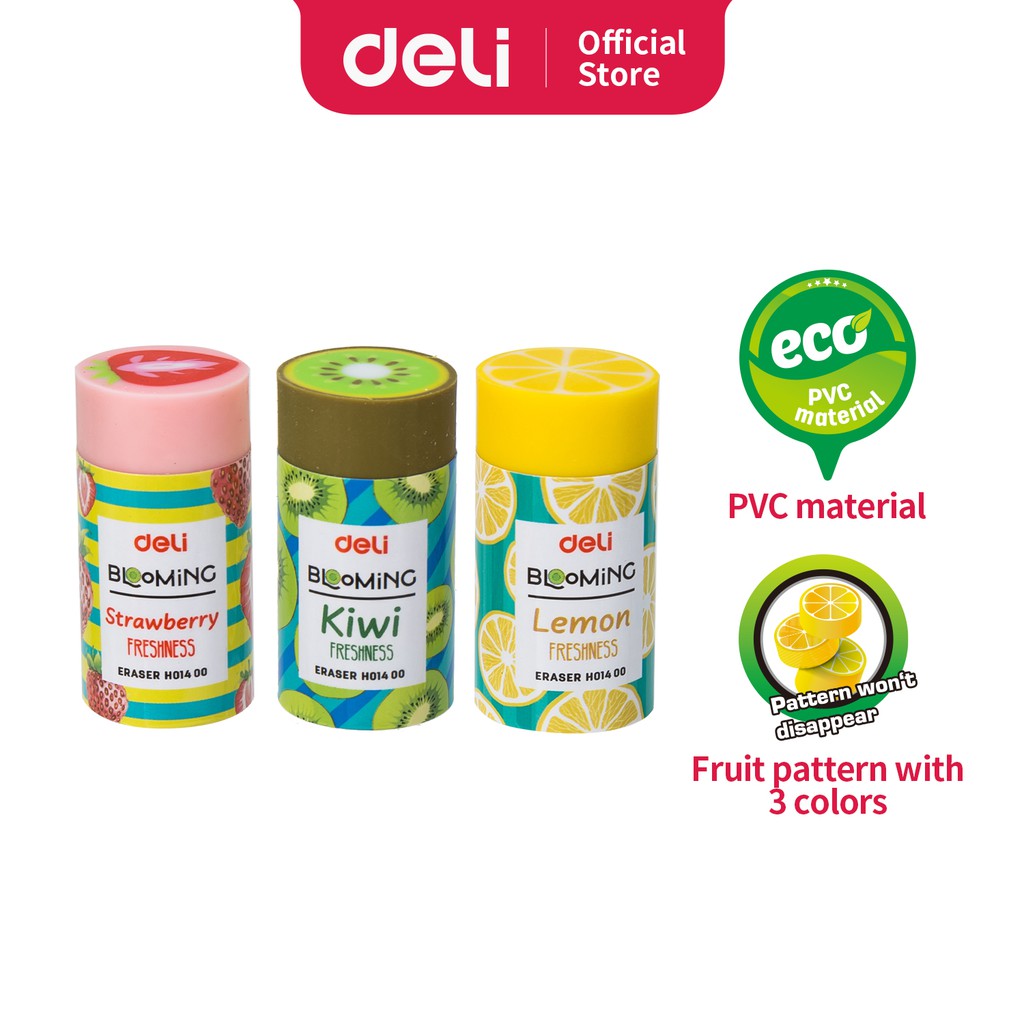 

Deli Penghapus Pensil Eco-PVC Kinerja menghapus yang baik Pilihan warna cerah EH01400