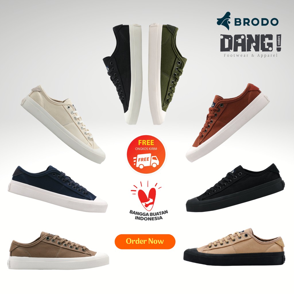 Sepatu Brodo Vintage V2 Low (Mocha/Navy/Fullblack/Teracota/Natural White/Black White/Camel/Olive)-1