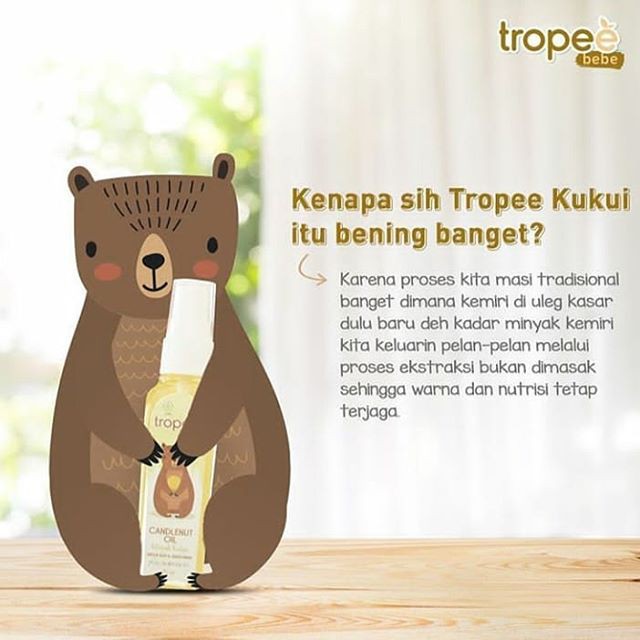 Minyak KUKUI Tropee Bebe Minyak KEMIRI 100 ml - Candlenut Oil 100ml - EXP 2024