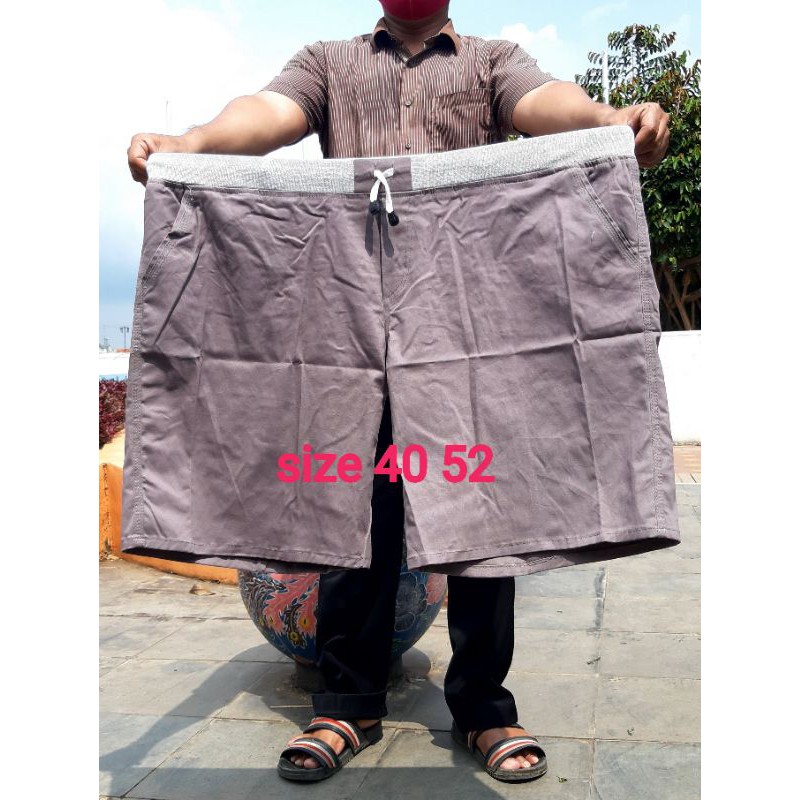 CELANA CHINOS PENDEK JUMBO BAHAN MELAR SIZE 40 52