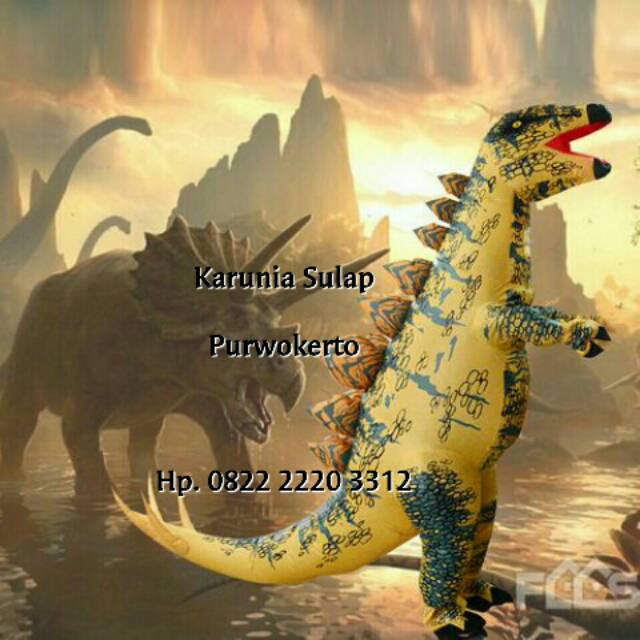 KOSTUM DINO STEGOSAURUS DINOSAURUS T REX COPSLAY  BADUT ULTAH LUCU KARAKTER  FESTIVAL CARNAVAL