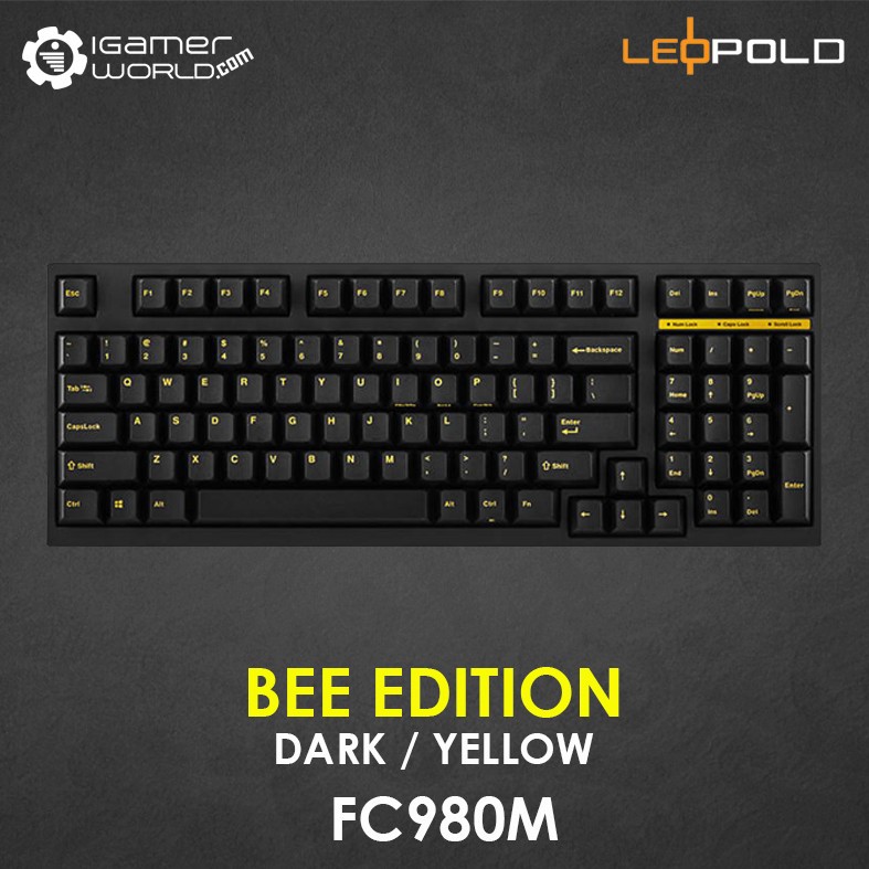 Leopold FC980M Bee Edition Dark Yellow Mechanical Gaming Keyboard