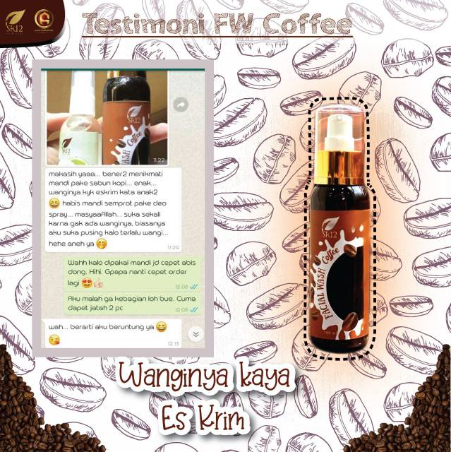 PENGHILANG FLEK HITAM PALING AMPUH ! FACIAL WASH COFFEE SR12 BPOM ORIGINAL / SABUN CAIR KOPI / MEMBERSIHKAN KOTORAN DI WAJAH