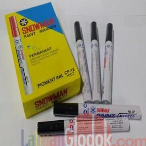 

SPIDOL PERMANENT PAINT MARKER SNOWMAN HITAM Isi 12 PCS