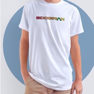 A003 Kaos Sidogirian Putih Lengan Pendek Cotton Combed 24S Premium