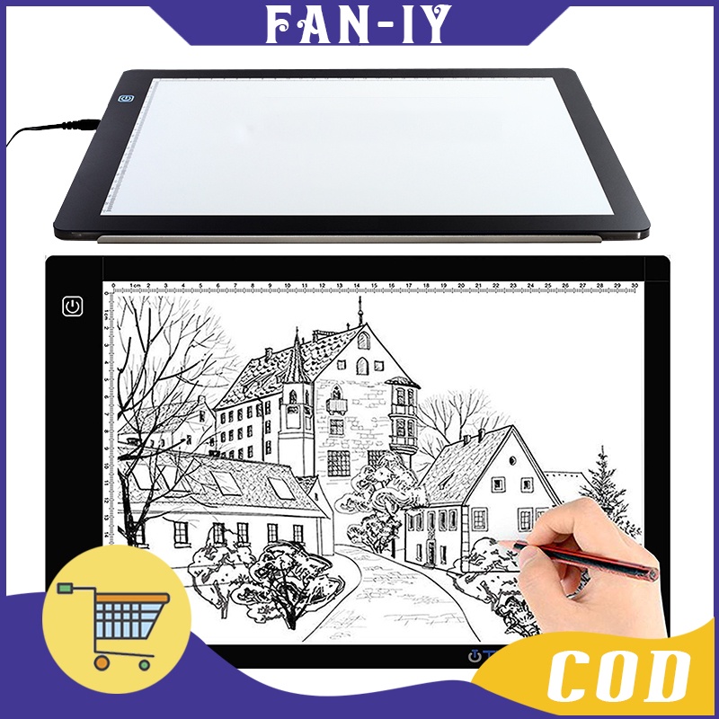 

A4 Led Drawing Tracing Board / Ultra Slim Cahaya Dapat Diatur Gigi Ketiga Trace Board