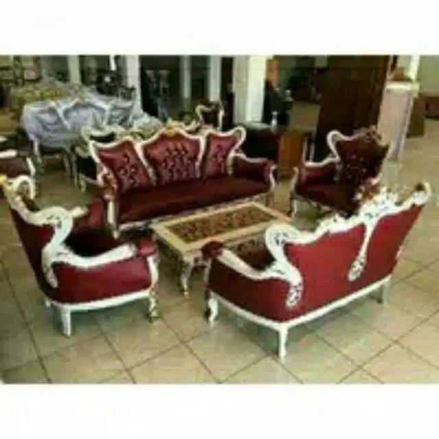 kursi tamu duco putih,top,mebel jepara