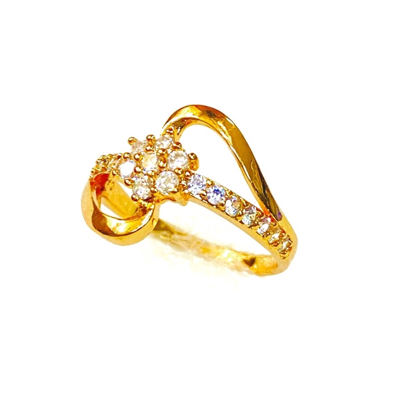 Cincin wanita //cincin mawar//perhiasan lapis emas//cincin