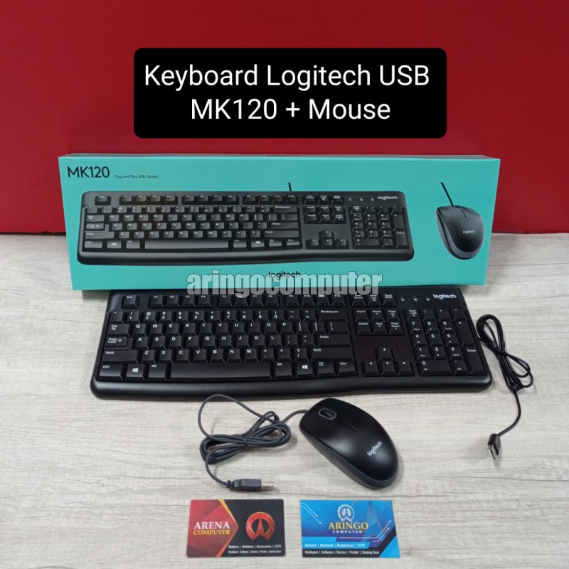 Keyboard Logitech USB MK120 + Mouse