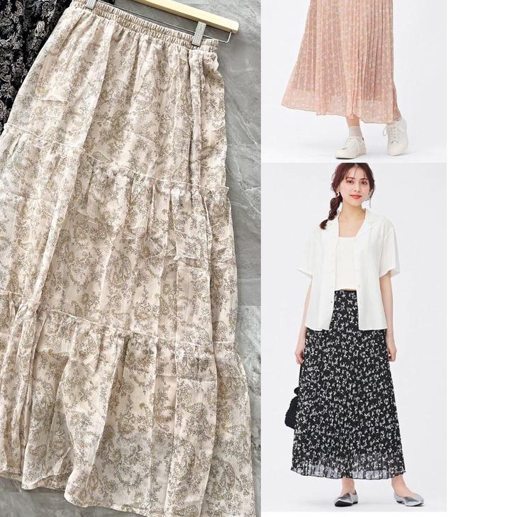 ✤ Uniqlo Floral Skirt ✩