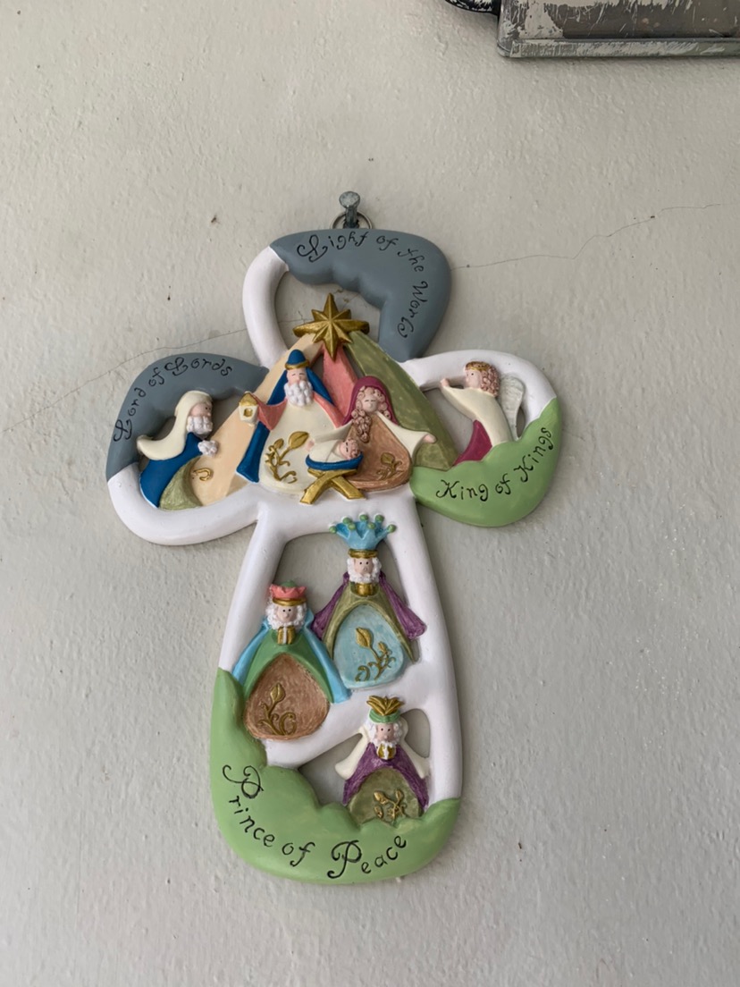 Pajangan Salib Dinding Gantung Kelahiran Yesus Maria