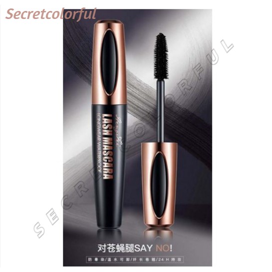 HENGFEI 4D Silk Fiber Eyelash Mascara Waterproof (Tutup Emas)