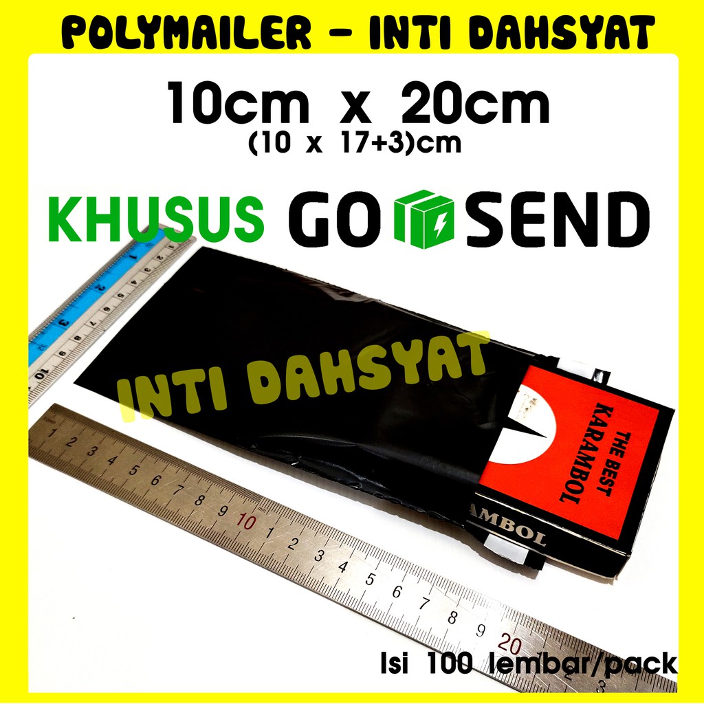 

KHUSUS GOSEND INSTANT - POLYMAILER HITAM 10x20 - Isi 160pack/ball