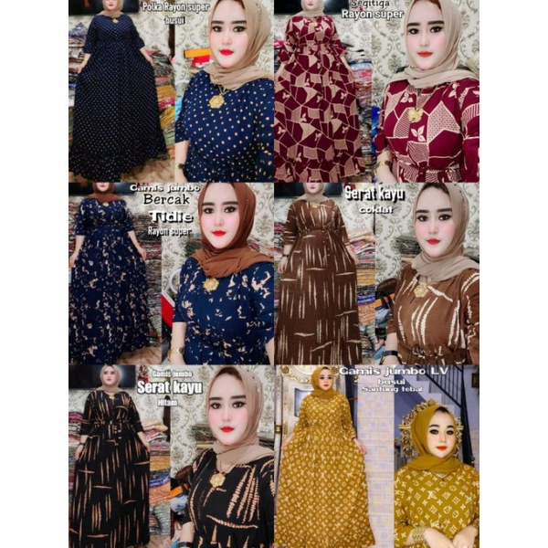 GAMIS JUMBO RAYON//DASTER JUMBO LD 120//GAMIS JUMBO LV BUSUI//GAMIS JUMBO LV CANTIK//GAMIS BIG SIZE/