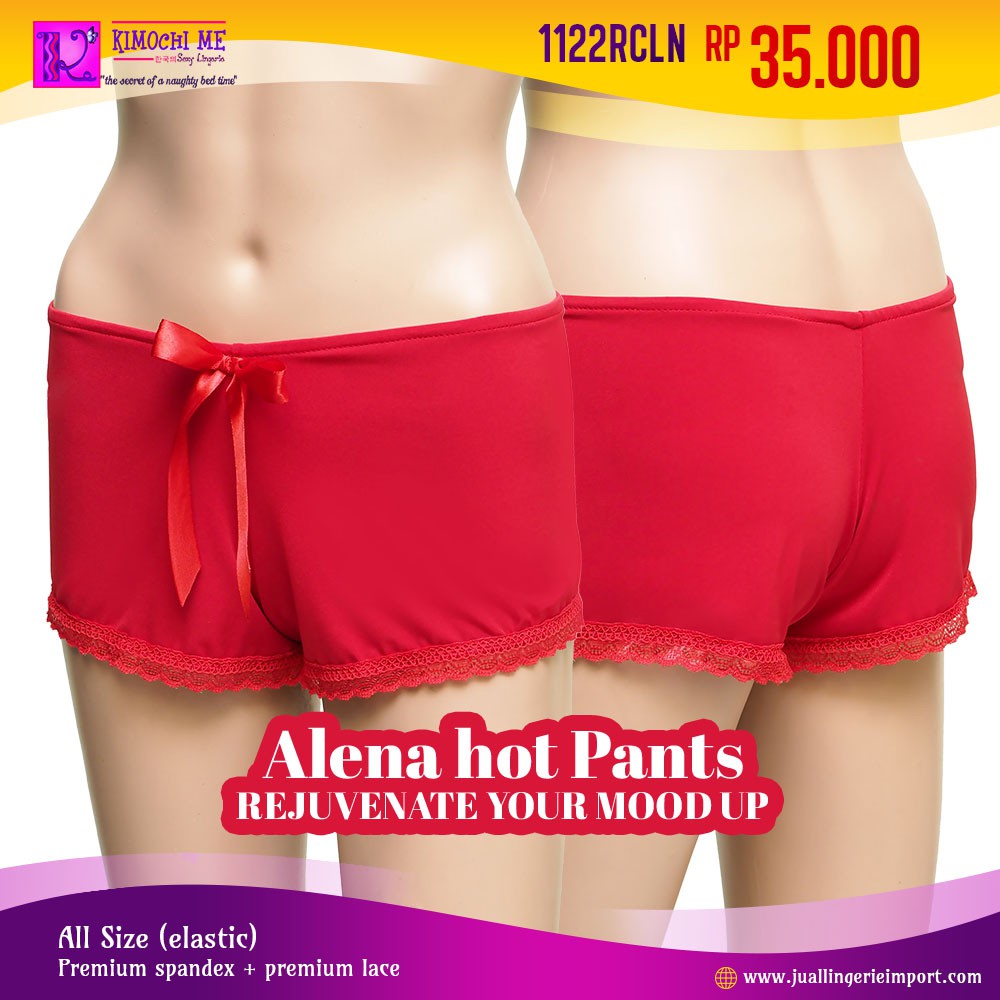 Hotpants Lucu Merah (1122RCLN) - Baju Tidur (sleepwear) by Kimochi Me