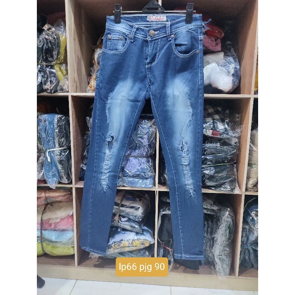 Celana panjang jeans wash dewasa wanita