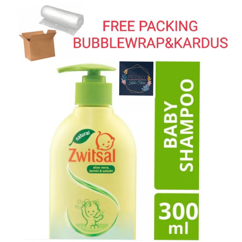 Zwitsal natural Baby SHAMPOO AVKS PUMP 300ml Aloe Vera kemiri seledri / Shampo Botol bayi Switzal 300 ml