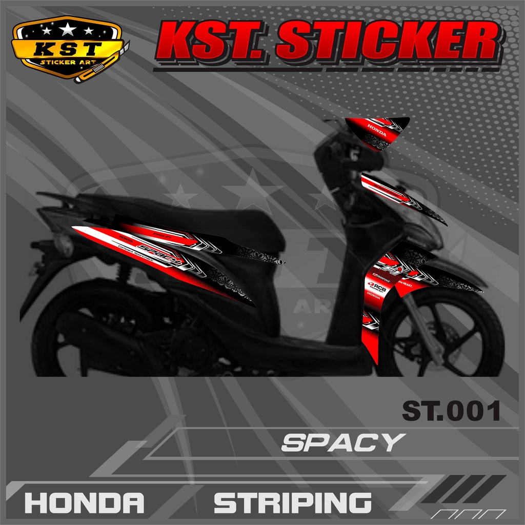 Striping Spacy - Sticker Striping Honda Spacy. ST.001