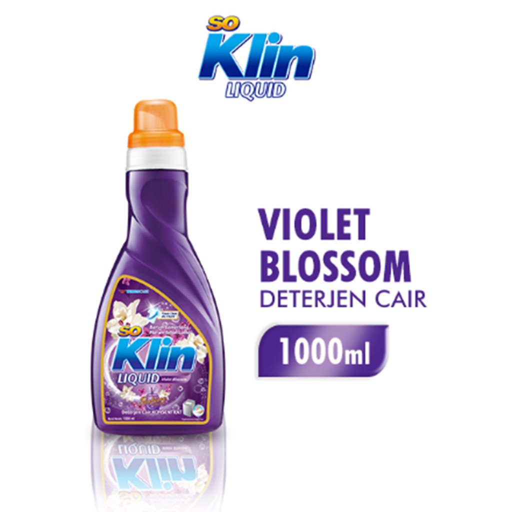 Soklin Deterjen Cair Violet Botol 1000 ml