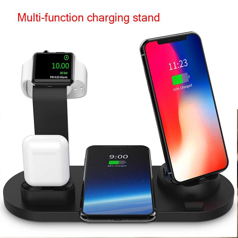 6 In 1 Wireless Charger Charging Stand Untuk Apple Airpods Iwatch