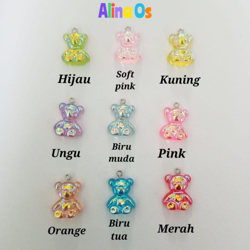 CHARM RESIN BONEKA BERUANG 26X20MM