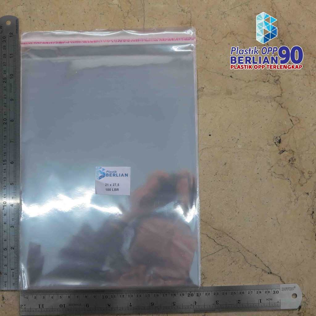 

21X27,5 CM PLASTIK OPP (SEAL/LEM) TEBAL 20 MIC ASLI / PLASTIK KEMASAN BAJU ANAK / JILBAB