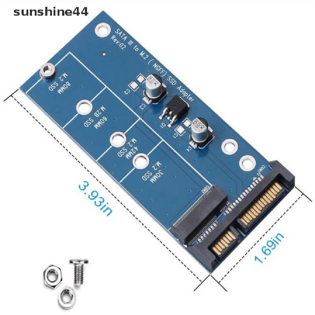 Sunshine Kartu Adapter Converter SATA Ke M2 NGFF SSD M.2 Ke SATA 3 III