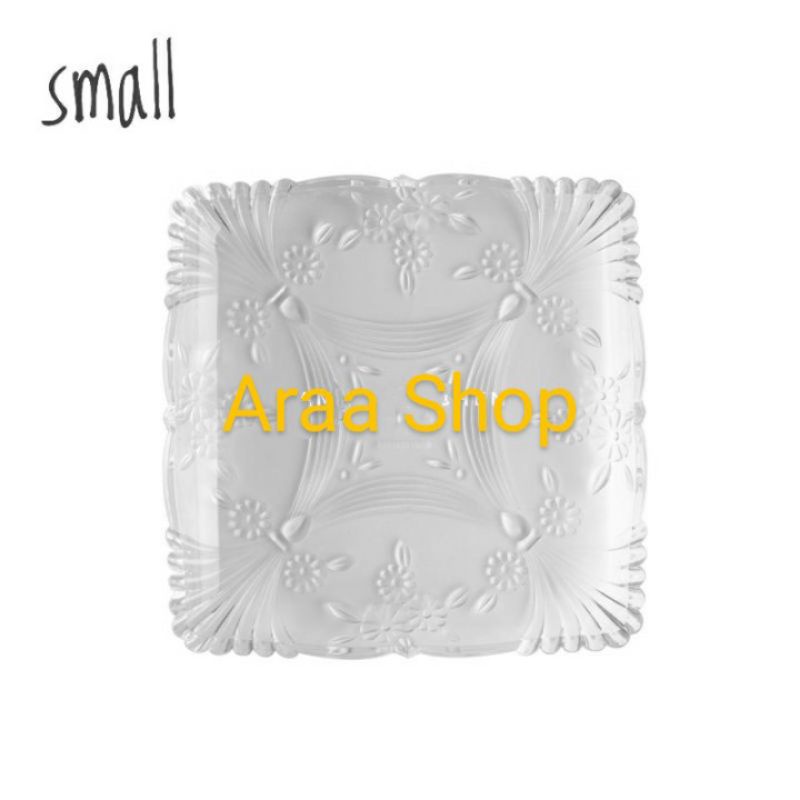 GOLDEN LEMON Baki Segi Transparan Kecil Small Nampan Kotak Baking Tray BTKK156