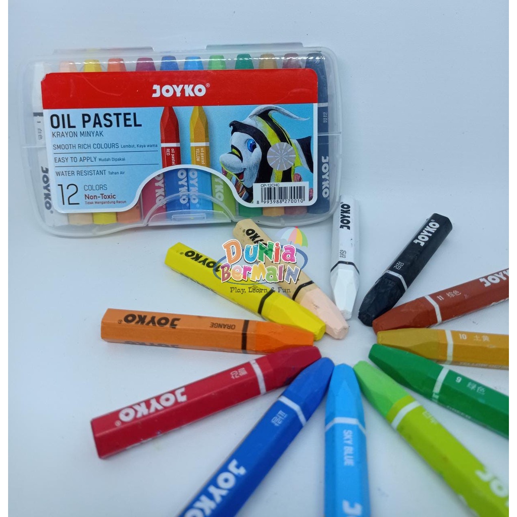

JOYKO OIL PASTEL KRAYON MINYAK TI-P-12CHC 12 WARNA / COLORS CRAYON ANAK SET TERMURAH