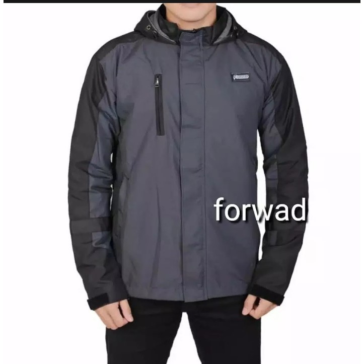 Jaket pria outdoor winbreaker gunung forwad