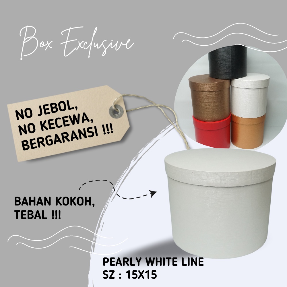 

BLOOM BOX BULAT / GIFT BOX FLOWER / ROUND BOX PREMIUM / BOX BUCKET BALON 15X15 BLO-GR-15.15