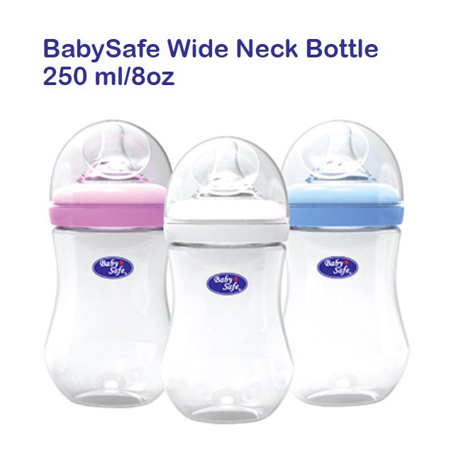 Botol Susu Bayi Baby Safe Wide Neck Bottle Botol 125ml WN 001 / 250ml WN 002